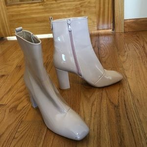 NWOT Square Toe Heeled Ankle Boots